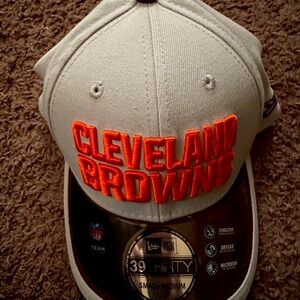 New Era Gray and Orange Cleveland Browns FlexFit